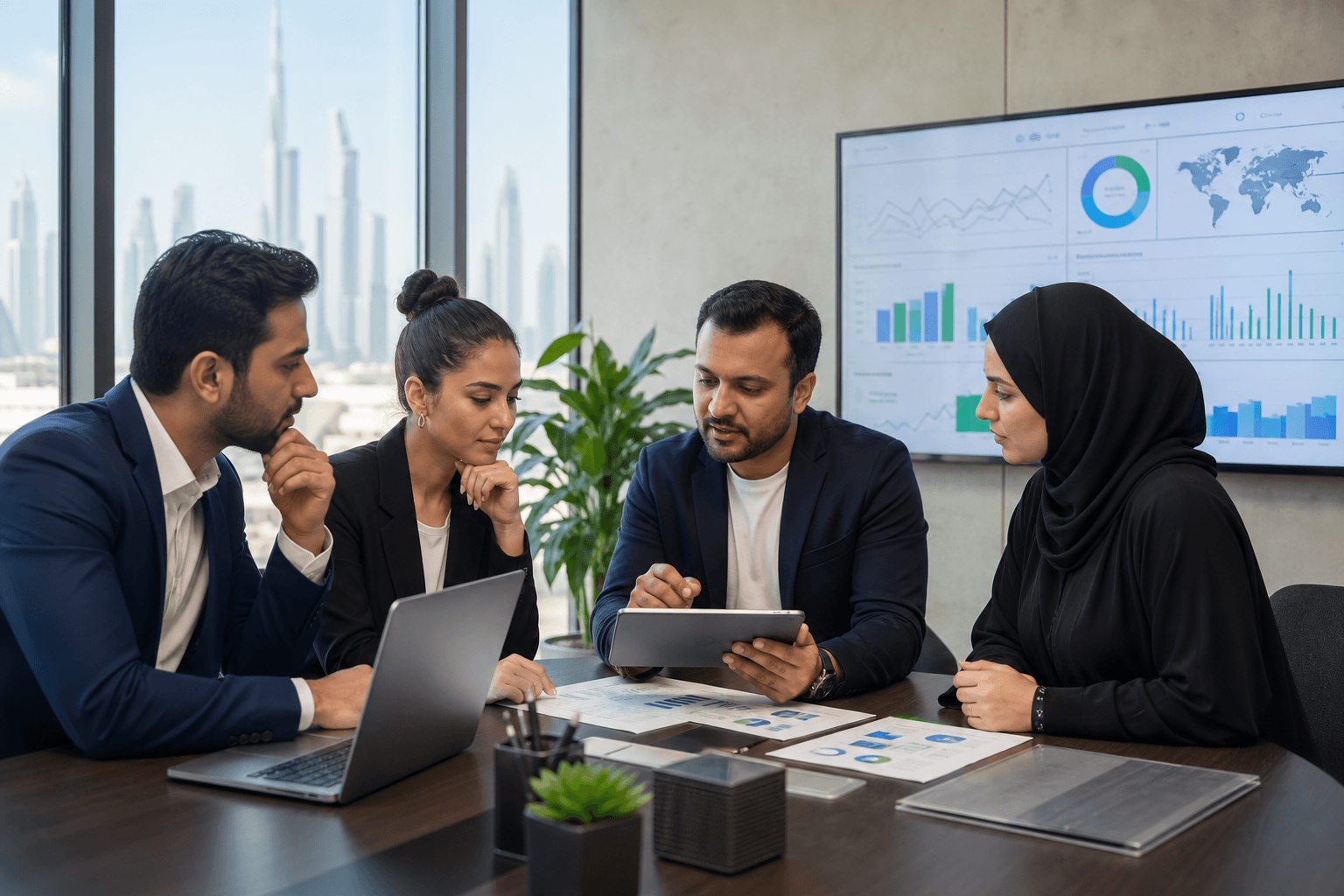 Digital marketing ROI and growth chart for a Dubai business