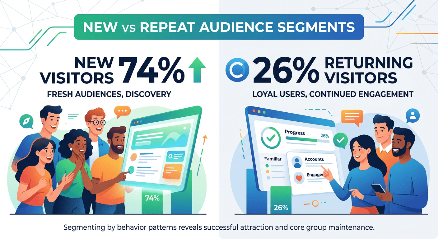 new vs repeat audience segments